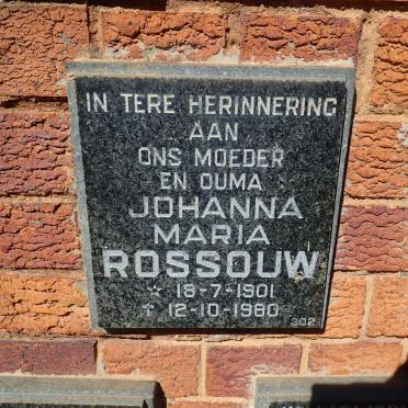 ROSSOUW Johanna Maria 1901-1980