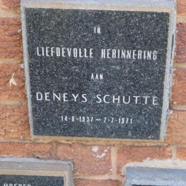 SCHUTTE Deneys 1937-1971