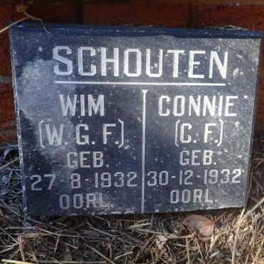 SCHOUTEN W.G.F. 1932- &amp; C.F. 1932-