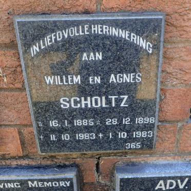 SCHOLTZ Willem 1885-1983 &amp; Agnes 1898-1983
