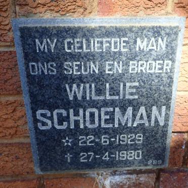 SCHOEMAN Willie 1929-1980