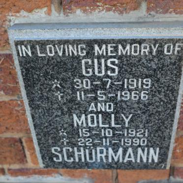 SCHURMANN Gus 1919-1966 &amp; Molly 1921-1990