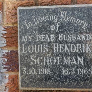 SCHOEMAN Louis Hendrik 1918-1965