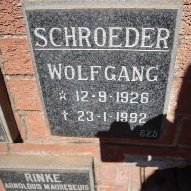 SCHROEDER Wolfgang 1926-1992