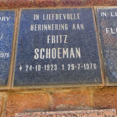 SCHOEMAN Fritz 1923-1976