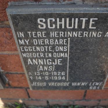 SCHUITE Annigje 1926-1994