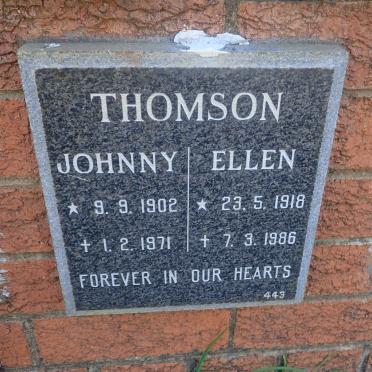 THOMSON Johnny 1902-1971 &amp; Ellen 1918-1986