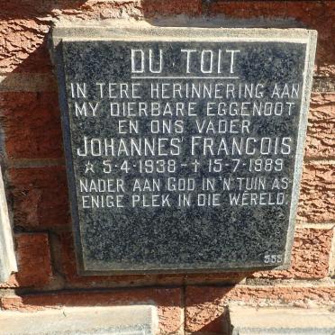 TOIT Johannes Francois, du 1938-1989