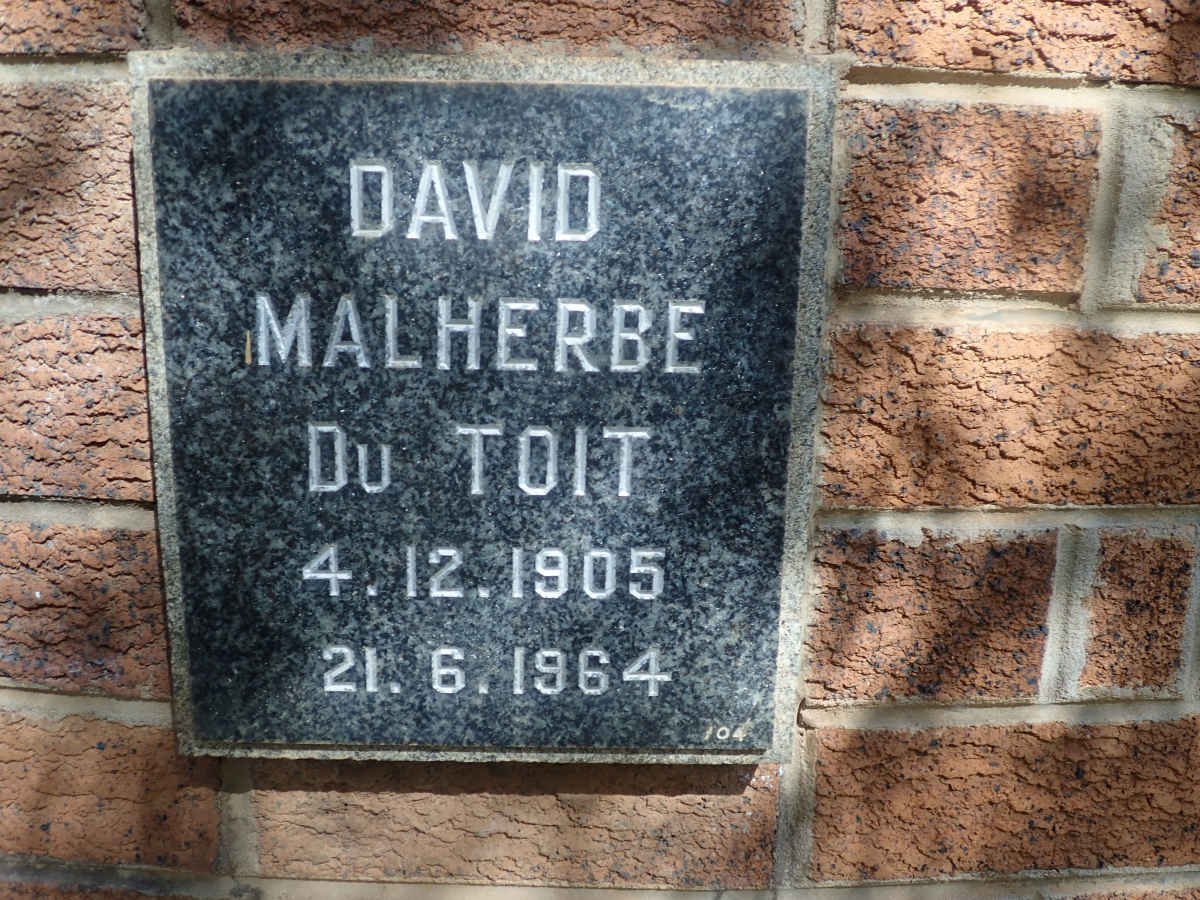 TOIT David Malherbe, du 1905-1964