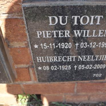 TOIT Pieter Willem, du 1920-1994 &amp; Huibrecht Neeltjie 1925-2009