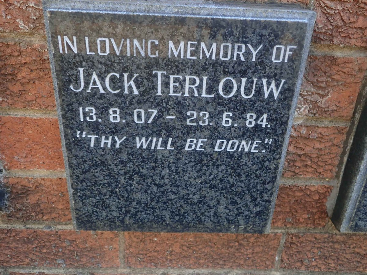 TERLOUW Jack 1907-1984