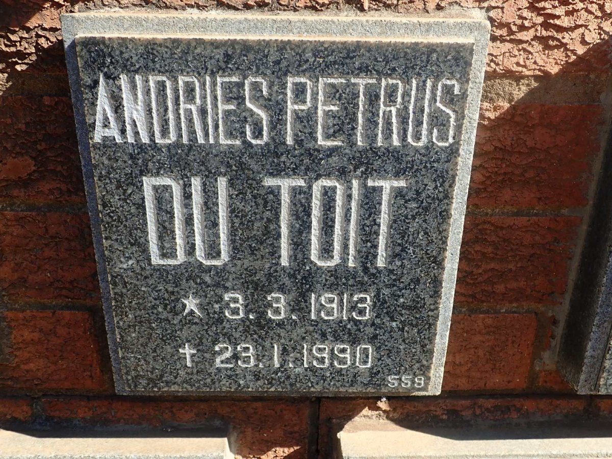 TOIT Andries Petrus, du 1913-1990