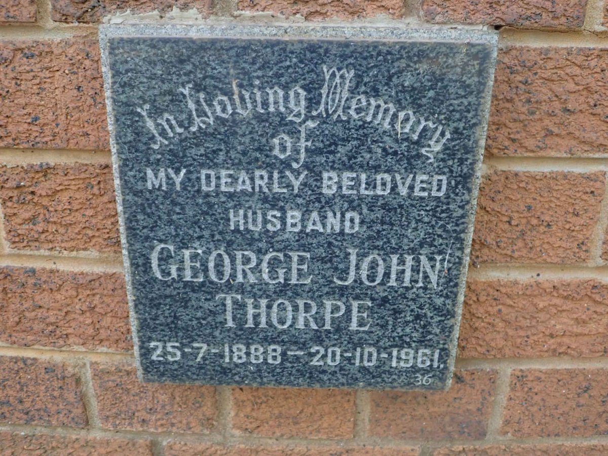 THORPE George John 1888-1961