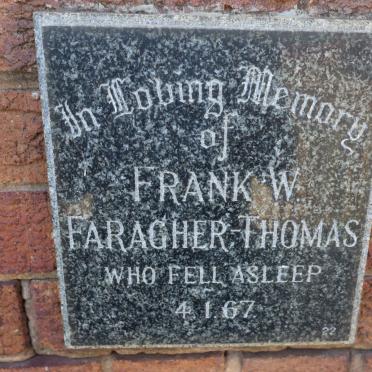 THOMAS Frank W., FARAGHER -1967