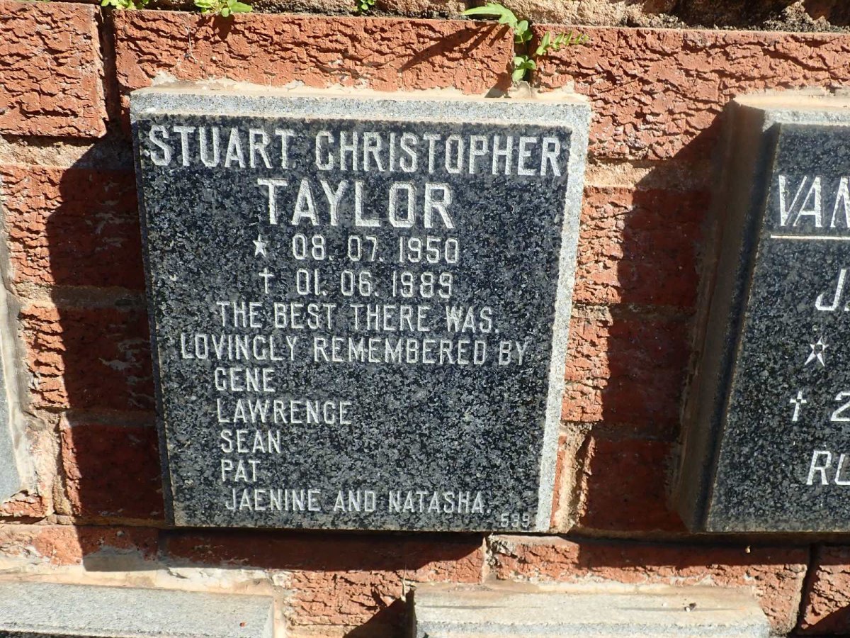 TAYLOR Stuart Christopher 1950-1989