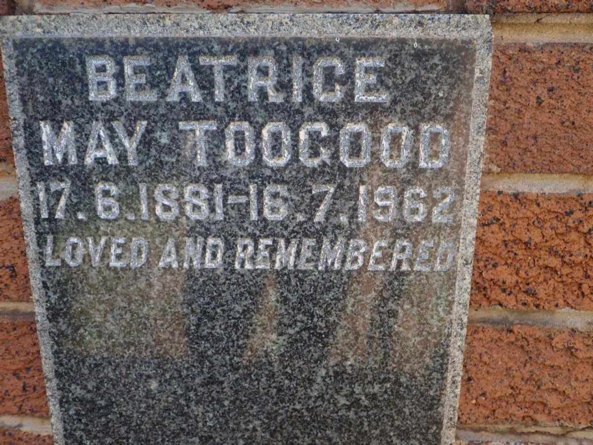 TOOGOOD Beatrice May 1881-1962