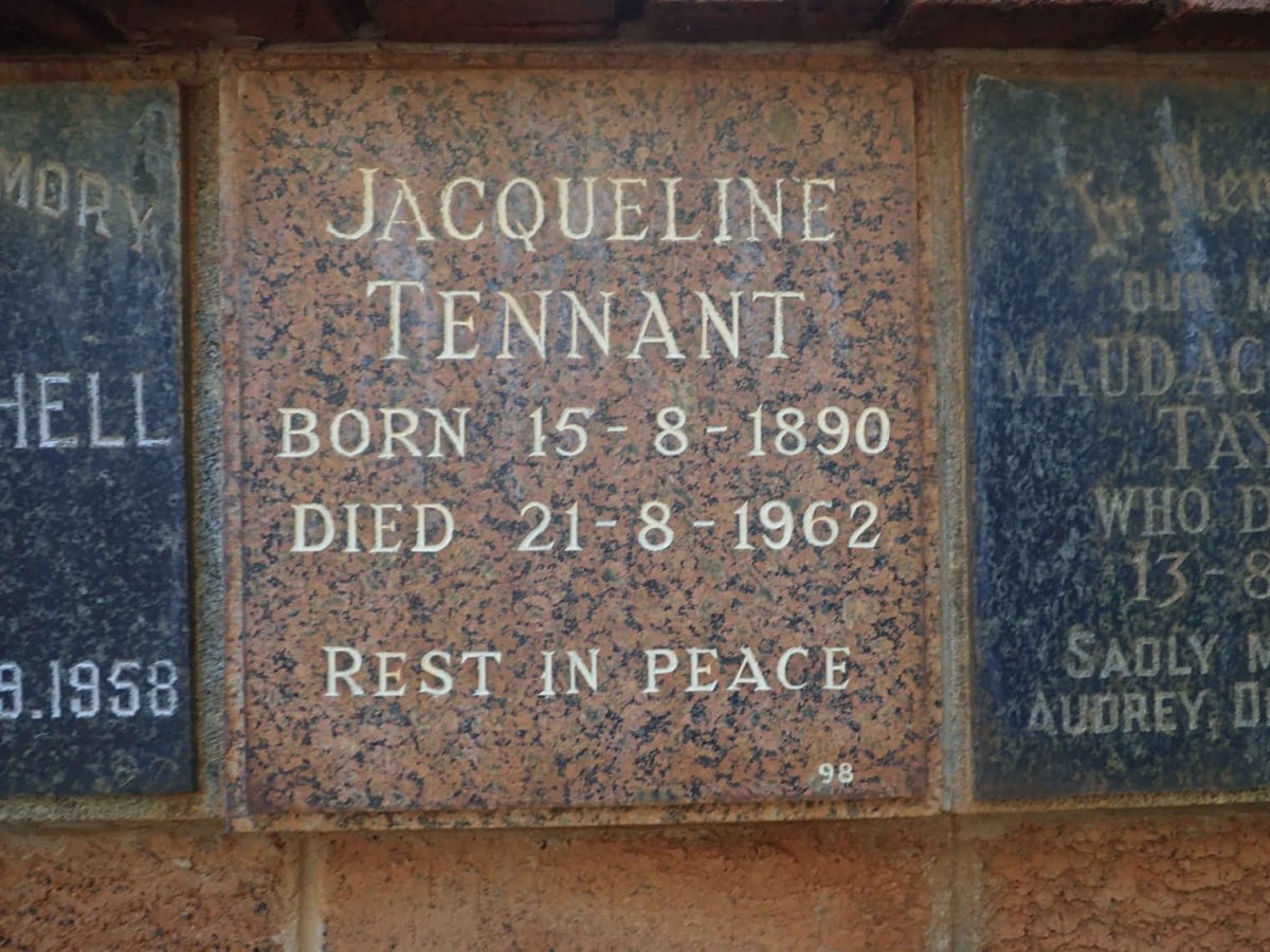 TENNANT Jacqueline 1890-1962
