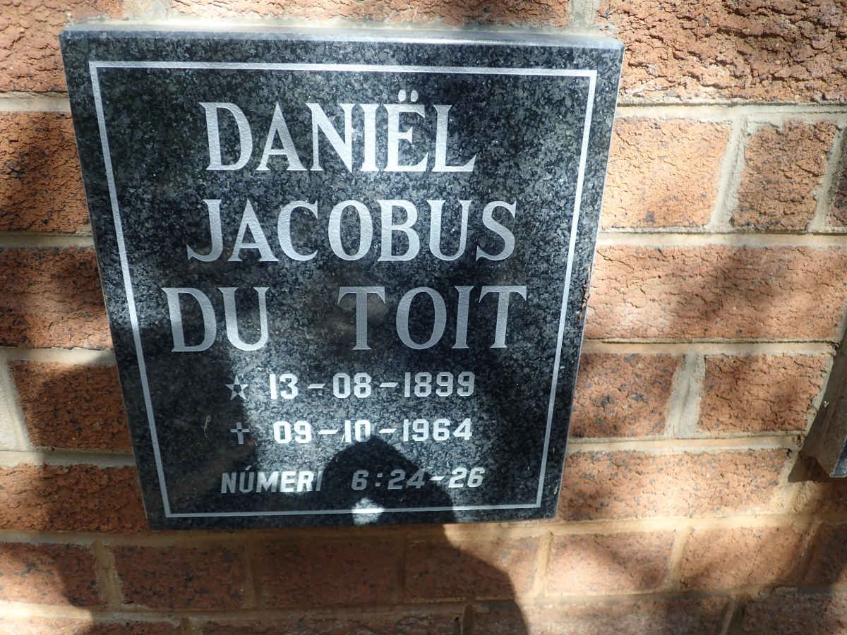 TOIT Daniel Jacobus, du 1899-1964