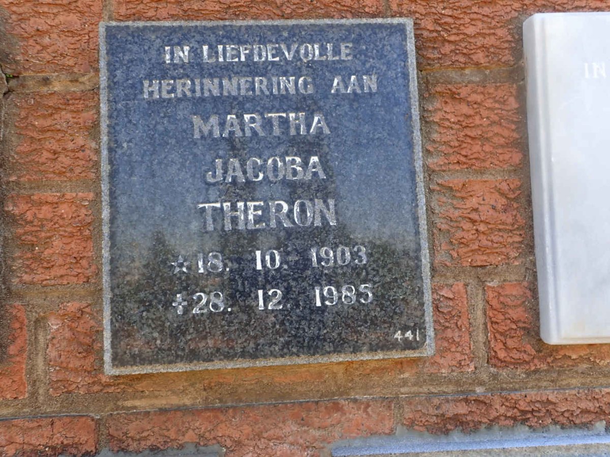 THERON Martha Jacoba 1903-1985