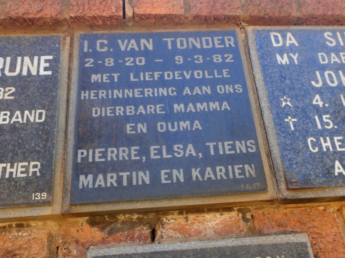 TONDER I.C., van 1920-1982