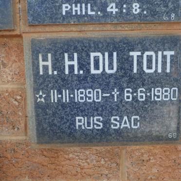 TOIT H.H., Du 1890-1980