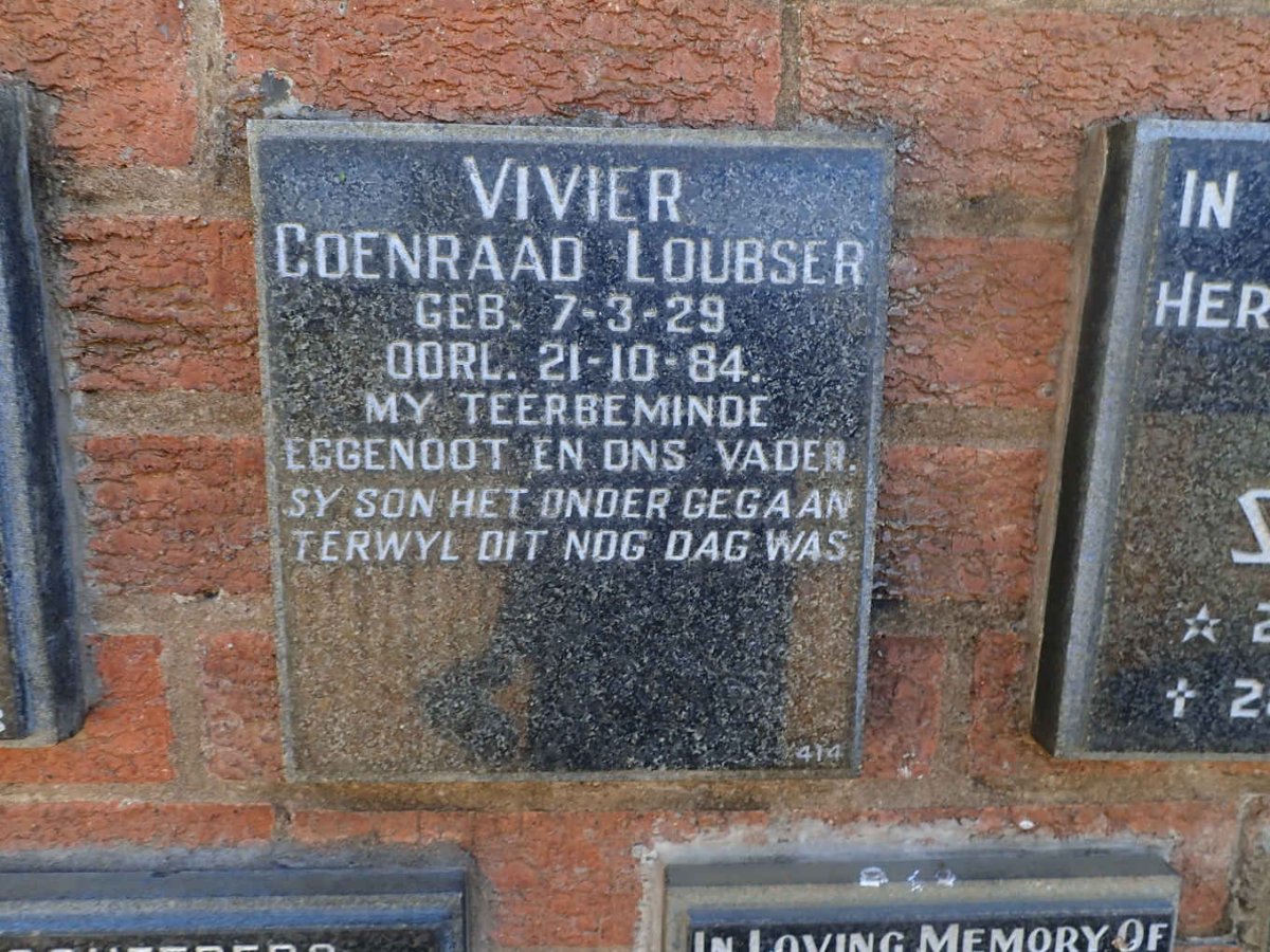 VIVIER Coenraad Loubser 1929-1984