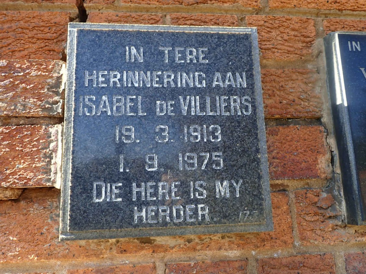 VILLIERS Isabel, de 1913-1975