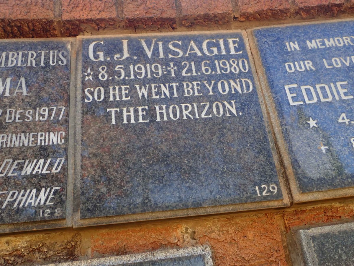 VISAGIE G.J. 1919-1980