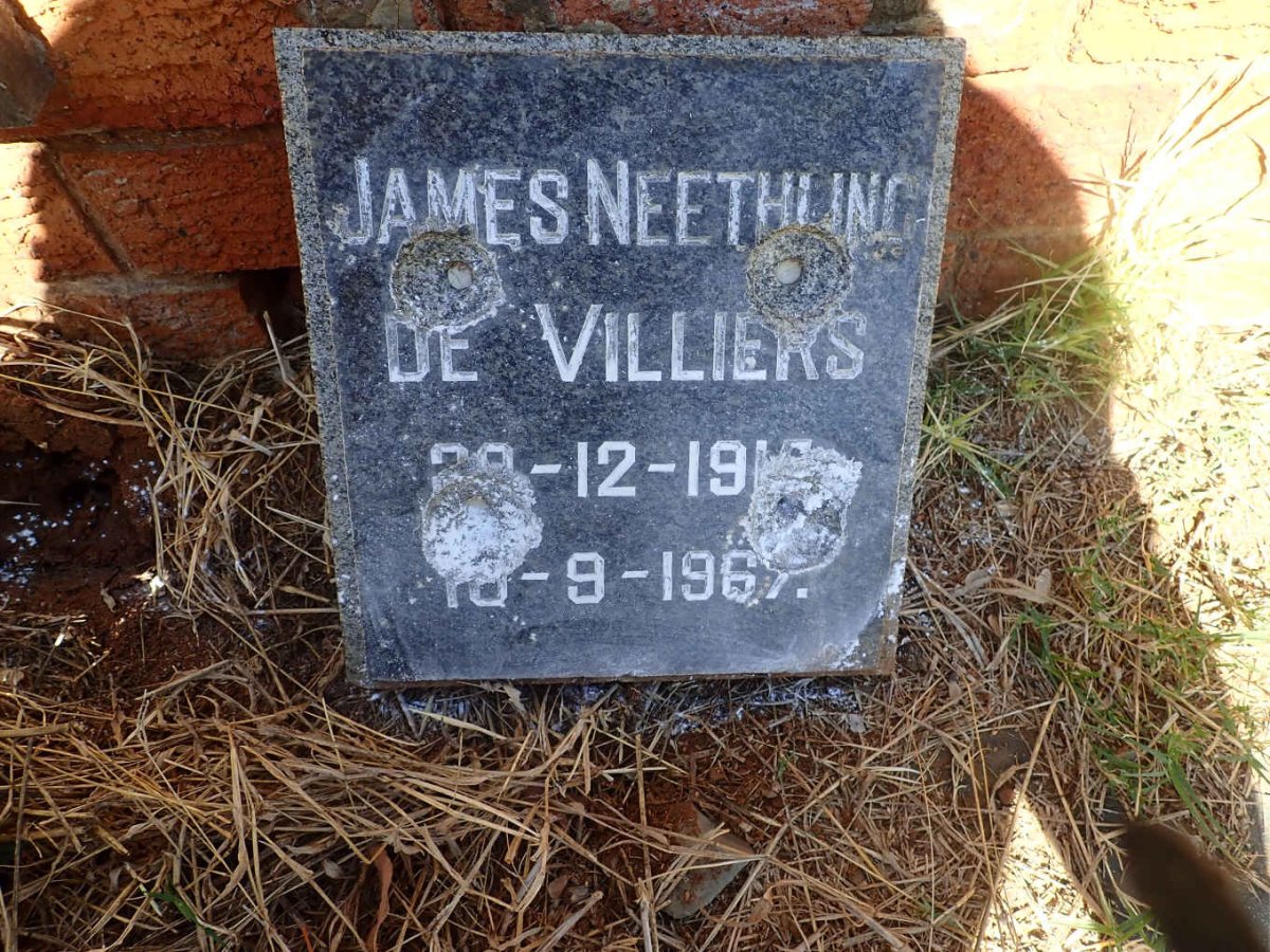 VILLIERS James Neethling, de 191?-196?