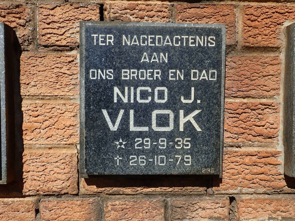 VLOK Nico J. 1935-1979