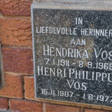 VOS Henri Philippus 1907-1977 &amp; Hendrika 1911-1969