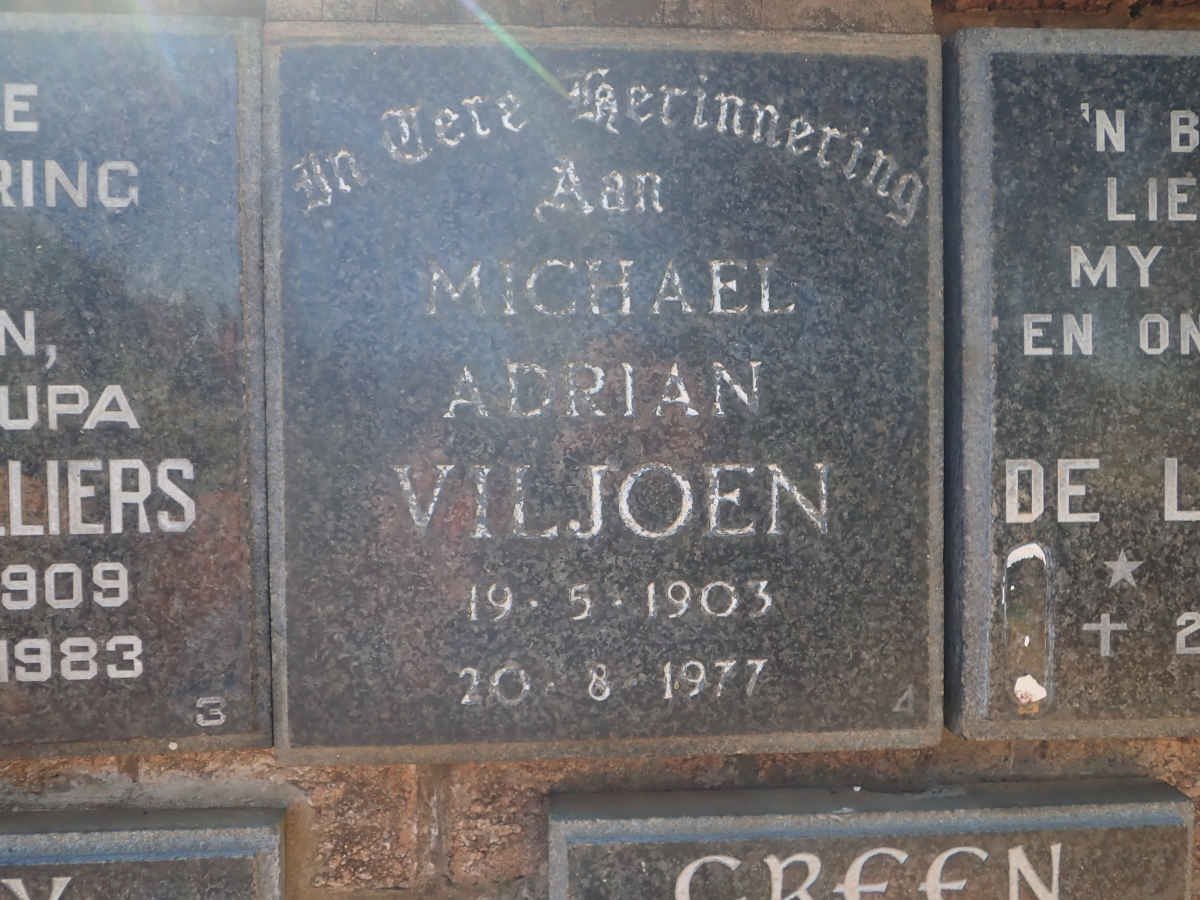 VILJOEN Michael Adrian 1903-1977
