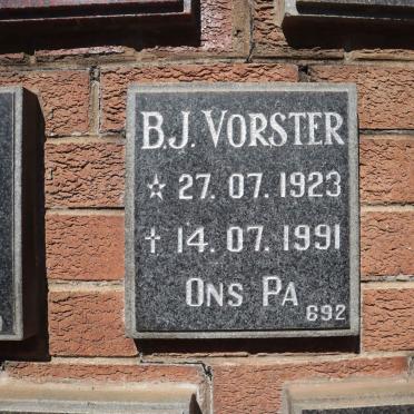 VORSTER B.J. 1923-1991
