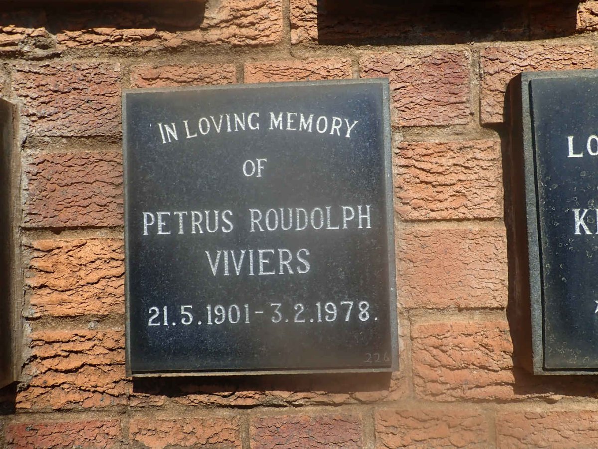 VIVIERS Petrus Roudolph 1901-1978