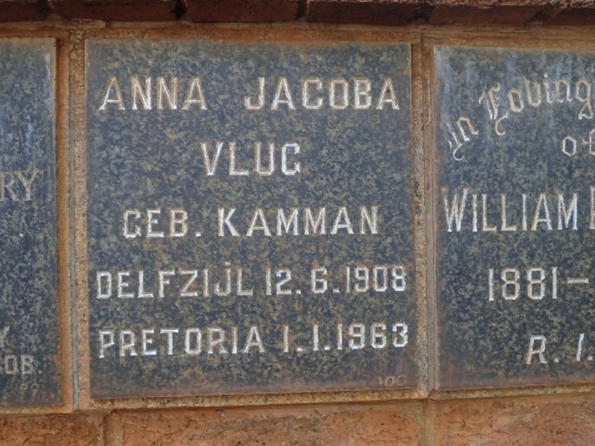 VLUG Anna Jacoba nee KAMMAN 1908-1963