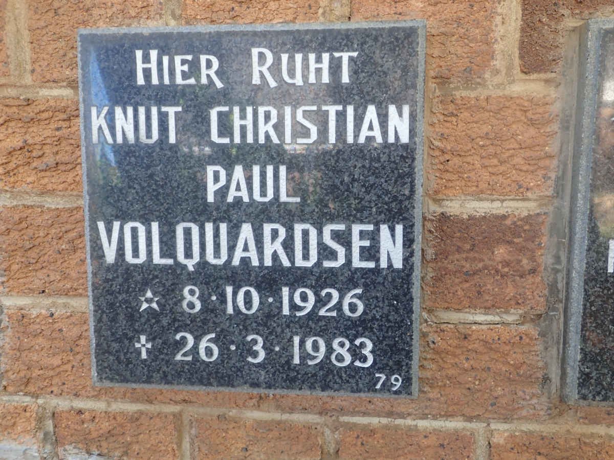 VOLQUARDSEN Knut Christian Paul 1926-1983