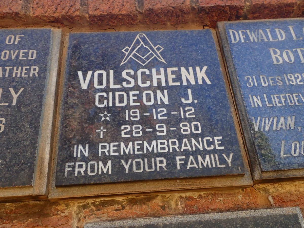 VOLSCHENK Gideon J. 1912-1980