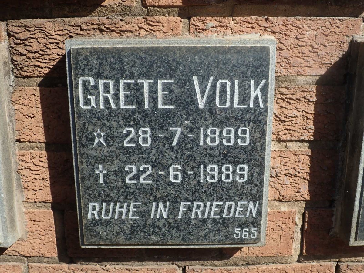 VOLK Grete 1899-1989