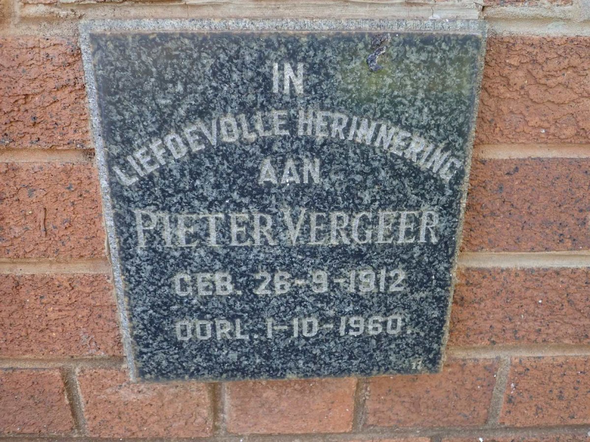 VERGEER Pieter 1912-1960