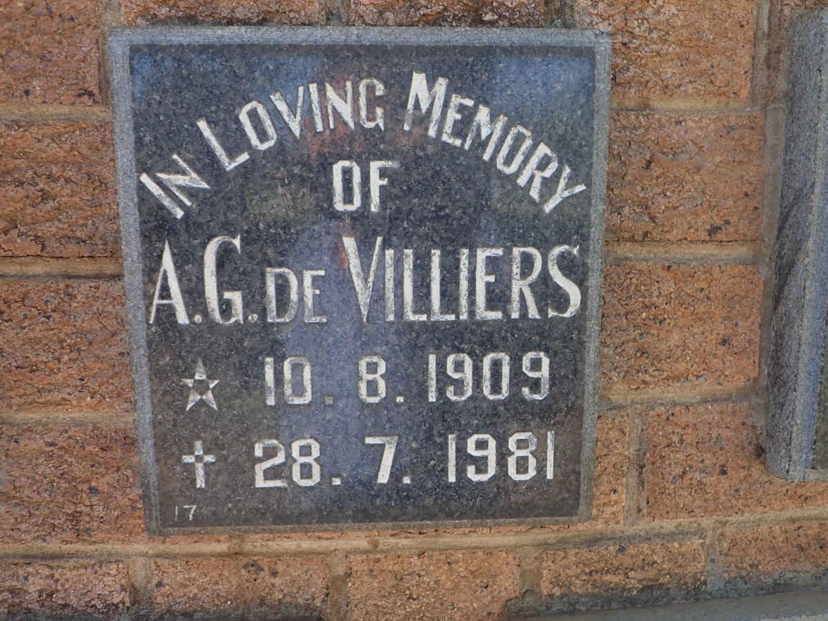 VILLIERS A.G., de 1909-1981