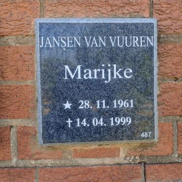 VUUREN Marijke, Jansen van 1961-1999