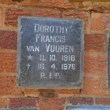 VUUREN Dorothy Francis, van 1916-1976