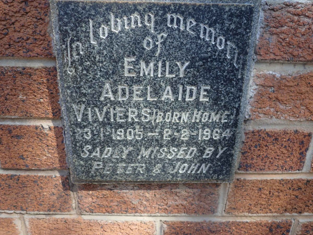 VIVIERS Emily Adelaide nee HOME 1905-1964