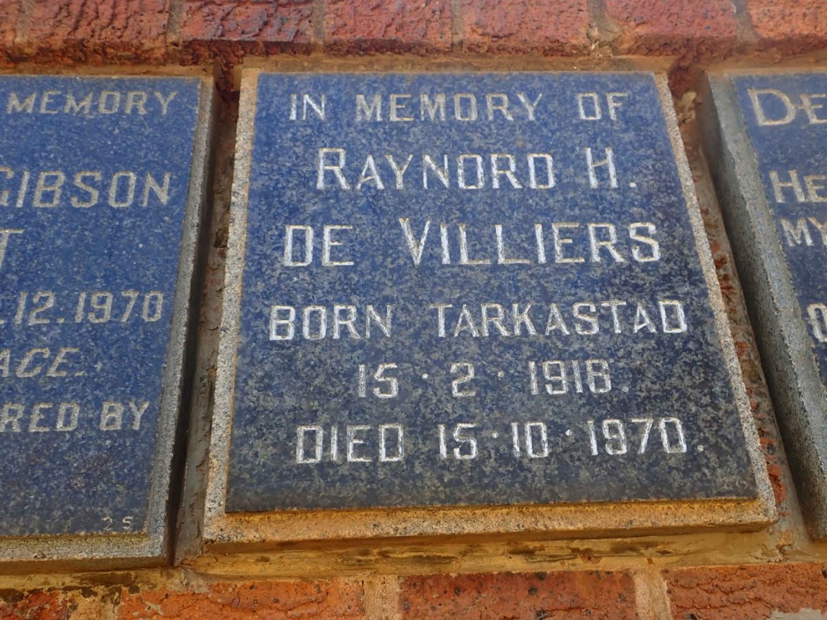 VILLIERS Raynord H., de 1918-1970