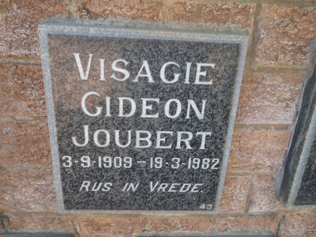 VISAGIE Gideon Joubert 1909-1982