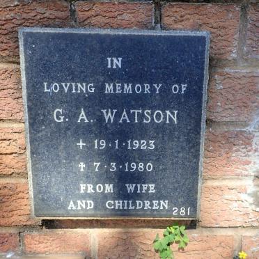 WATSON G.A. 1923-1980