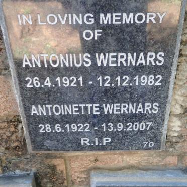 WERNARS Antonius 1921-1982 &amp; Antoinette 1922-2007