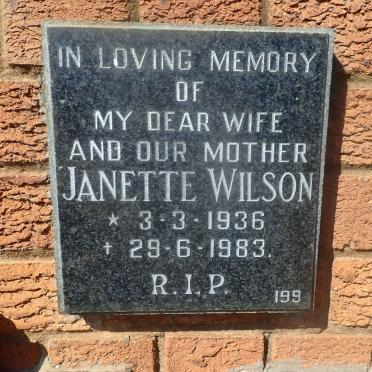 WILSON Janette 1936-1983