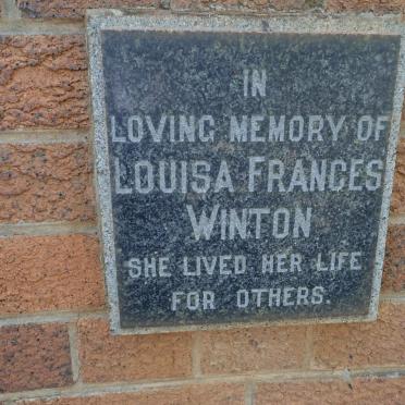 WINTON Louisa Frances