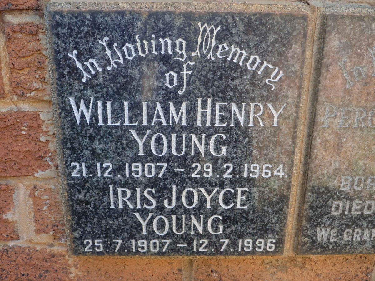 YOUNG William Henry 1907-1964 &amp; Iris Joyce 1907-1996